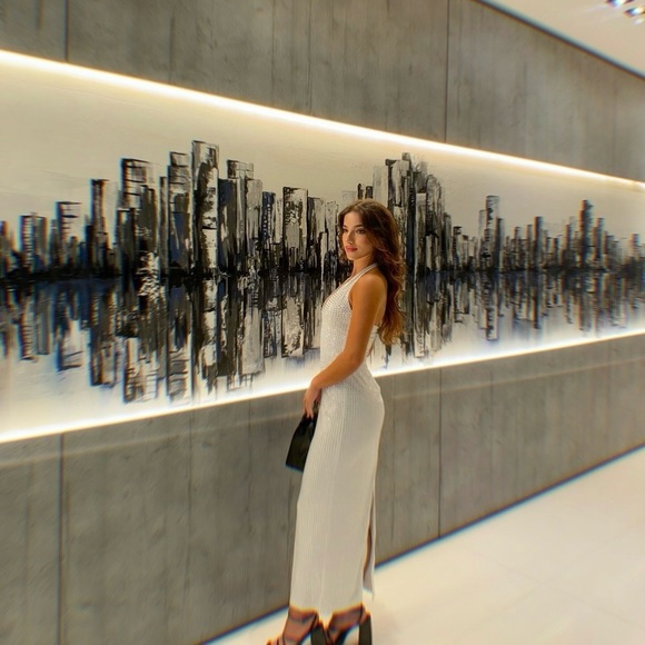 Zara mirrors halter maxi dress white silver - Picture 13 of 16